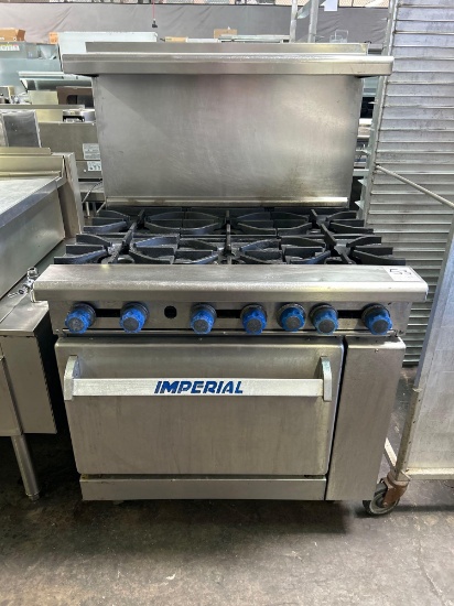 Imperial 36 in. 6 Burner Gas Range and Oven