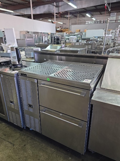 Perlick 36 in. 2 Drawer Portable Refrigerated Bar with Drain Board