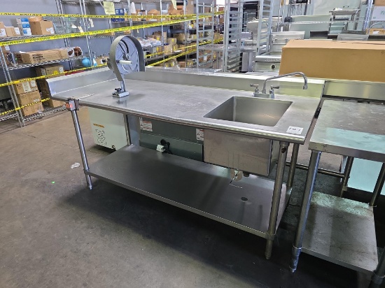 72 in. x 30 in. All Stainless Steel Table with 16 in. x 20 in. Sink