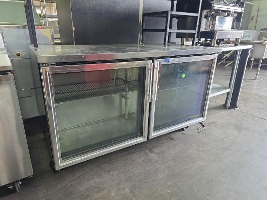 True 60 in. 2 Glass Undercounter Refrigerator