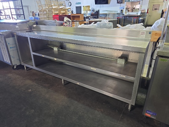 96 in. x 19 in. All Stainless Steel Dish Counter with 4 in. Backsplash