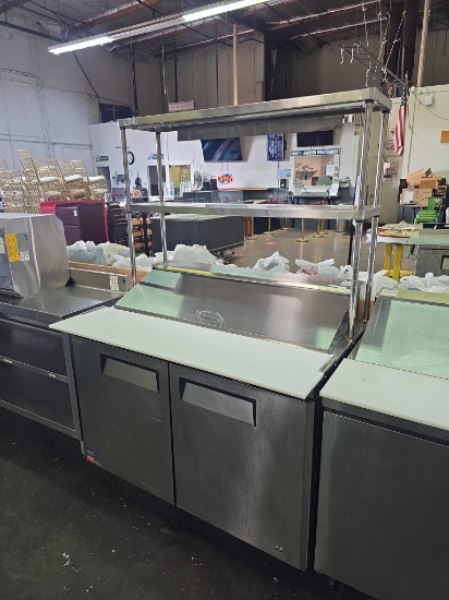 Turbo Air 48 in. Sandwich Table with Double Overshelf