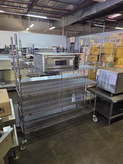 Metro 60 in. x 18 in . 4 Shelf Metro Rack on Casters