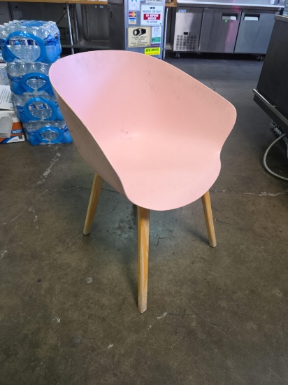 Molded Pink Plastic Chairs