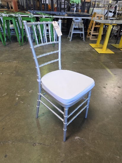 Max Resin Steel Core Silver Chiavari Chairs