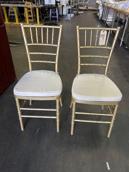 Max Resin Steel Core Gold Chiavari Chairs