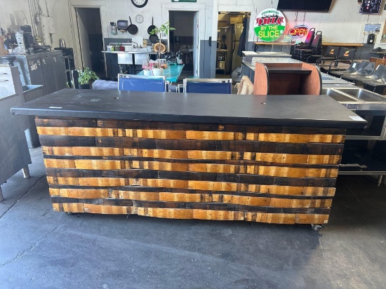96 in. x 30 in. Custom Wood Front Counter