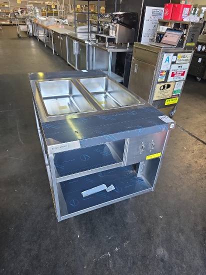 NEW Delfield 32 in. x 52 in. Custom 2 Long Pan Steam Table Station