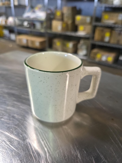 9 oz. Green Speckled Mugs
