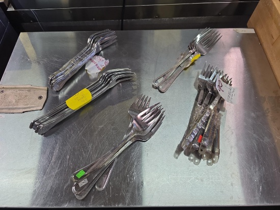 LOT of Assorted Stainless Steel Serving Forks