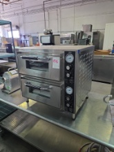 NEW Omcan Electric Countertop Double Deck Pizza Oven