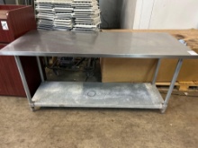 72 in. 30 in. Stainless Steel Top Table