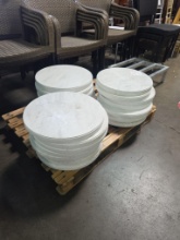 17 in. Round Faux Granite Table Tops