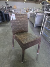 Woven Brown Plastic Patio Chairs