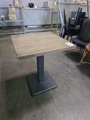 24 in. 24 in. Wood Top Pedestal Tables