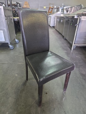 Black Leather High Back Dining Chairs