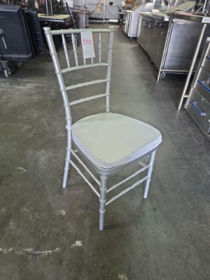 Max Resin Steel Core Silver Chiavari Chairs