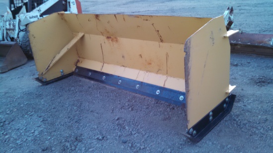 Yellow Snow Pusher Skid Loader Attachment