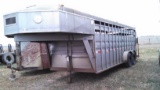 1991 Titan Gooseneck Livestock Trailer 20' Long x 6'8