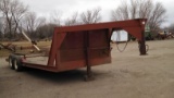 1984 Kiefer 20' Gooseneck Flatbed Trailer