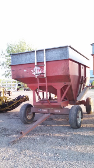 EZ Flow 250 Bushel Gravity Wagon on EZ Trail 1074 Gear