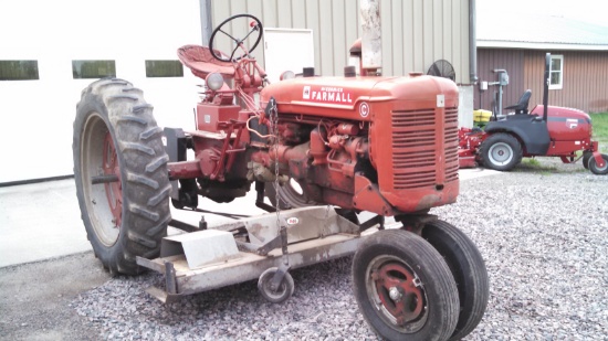 Farmall C with Artsway Belly Mower