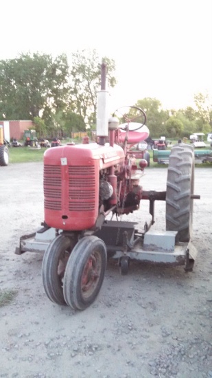 Farmall Super C Narrow Front Tractor with Artsway Belly Mower