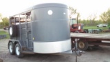 2000 Corn Pro Bumper Hitch Livestock Trailer 12'