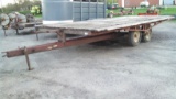 1990 Rolling Mfg Tandem Tilt Bed Flat Bed Trailer 10'x20'