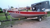 1973 Lund 14' Fishing Boat 4.5hp Motor on Spartan Trailer