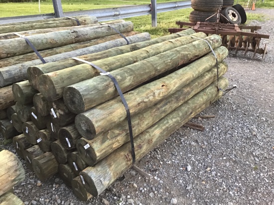 APPROX.(24) 7''X8' TREATED FENCE POST