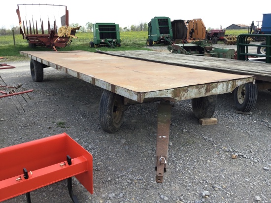 24FT METAL FLOOR HAY WAGON
