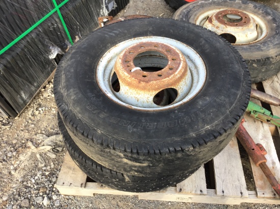 (3) DUALLY TIRES AND WHEELS