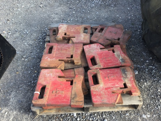 (12) INTERNATIONAL WEIGHTS (ONLY 6 ARE STAMPED)