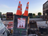 (250) SAFETY CONES/NEW (ALL FOR ONE PRICE)