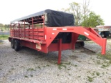20FT GOOSENECK LIVESTOCK TRAILER (NO TITLE)