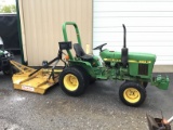 650 JOHN DEERE TRACTOR W/ 5FT KING KUTTER BUSHOG
