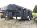 16FT GOOSENECK CATTLE TRAILER (NO TITLE)