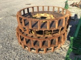 METAL TRACTOR WHEELS (CAME OFF JD TRACTOR)
