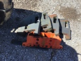 (4) KUBOTA WEIGHTS AND THE BRACKET (ALL FOR ONE PRICE)