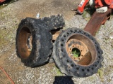 NO-FLAT SKID STEER RIMS AND TIRES