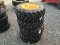 (4) NEW 10-16.5 SKID STEER TIRES AND WHEELS