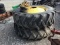 SET OF JD WHEEL TIRES AND HUBS