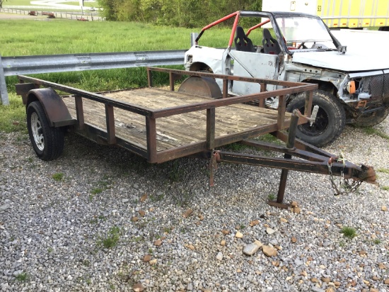 6.5'X10' BUMPERHITCH FLATBED TRAILER W/TITLE