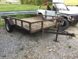 6.5'X10' BUMPERHITCH FLATBED TRAILER W/TITLE