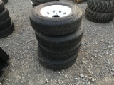 (4) NEW ST225/75R15 TRAILER TIRES AND WHEELS