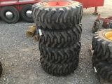 (4) NEW 12-16.5 SKID STEER TIRES AND WHEELS