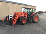 M125X 4 WHEEL DRIVE W/FRONT LOADER KUBOTA TRACTOR