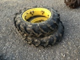 9.5/24 TRACTOR TIRES W/ WHEELS
