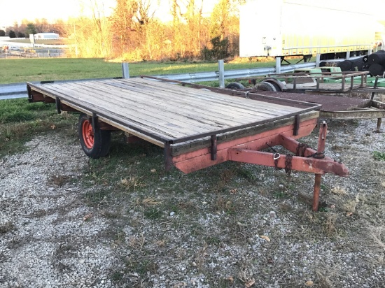 15FT BUMPERHITCH FLATBED TRAILER (NO TITLE)